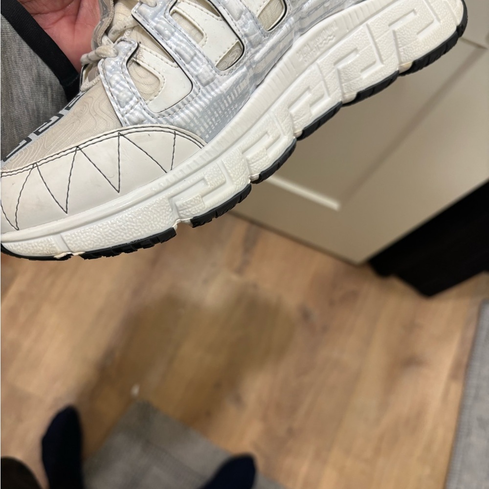 Versace Cream and Black Sneakers